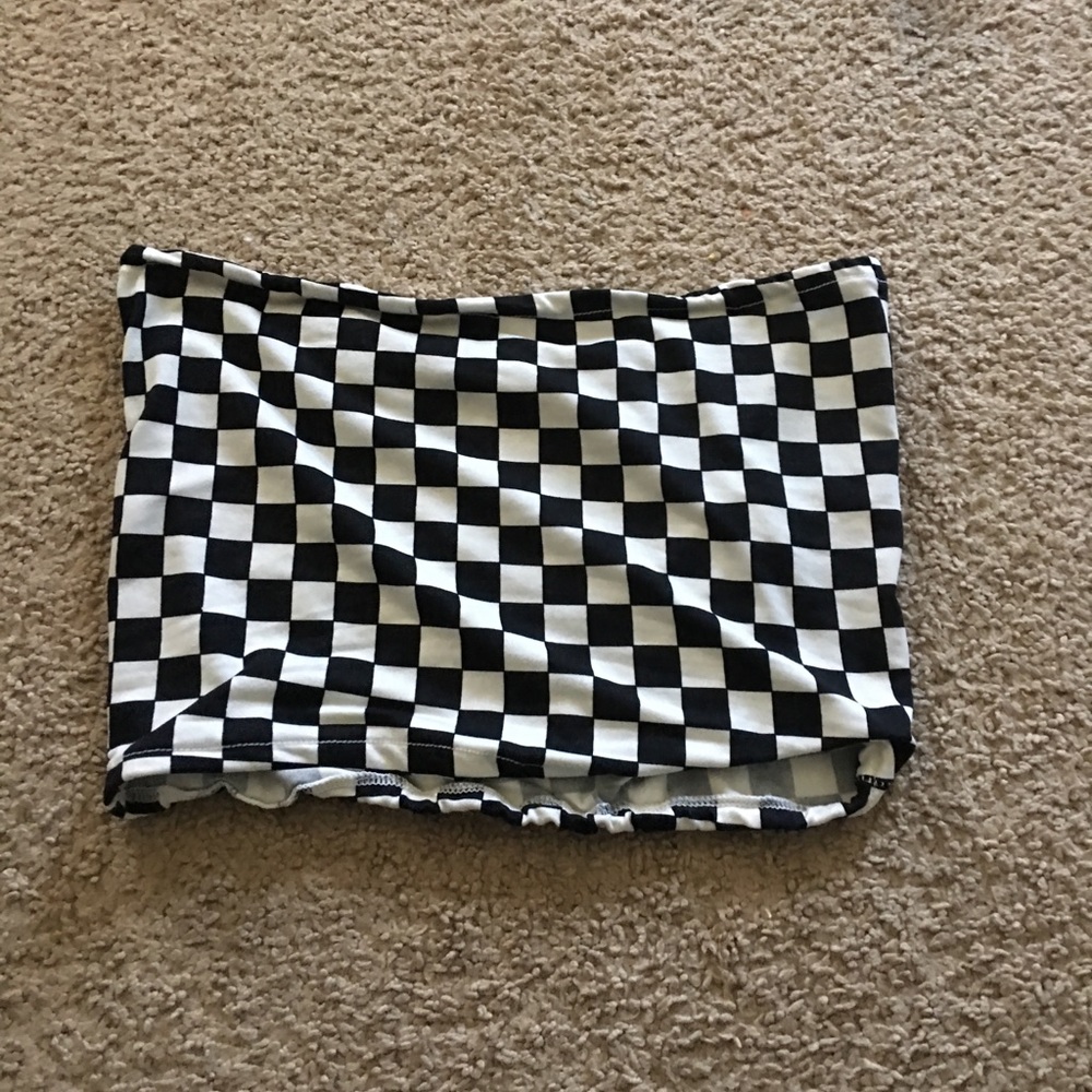 Checkered tube top